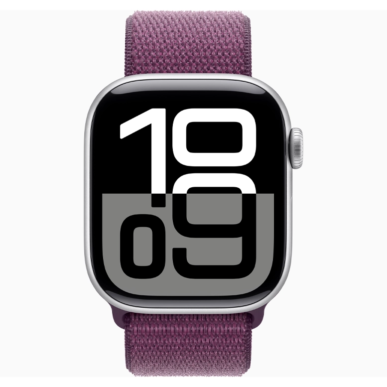 Apple Watch 10 Aluminum GPS Silver Textile Sport Loop Plum 42 mm 4