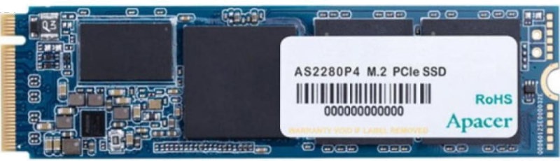 .M.2 NVMe SSD     256GB  Apacer AS2280P4 [PCIe 3.0 x4, R/W:1800/1100MB/s, 190K/180K IOPS, 3D TLC]
