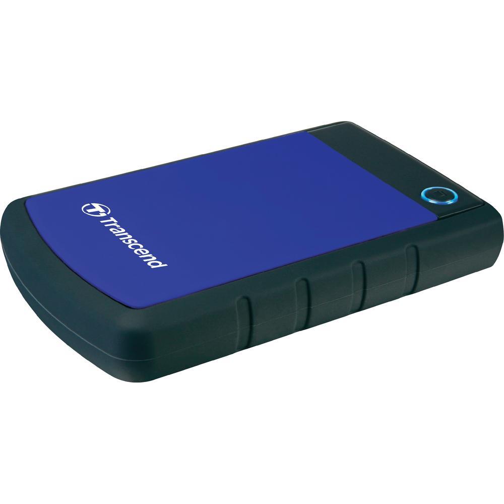 2.0TB (USB3.1) 2.5" Transcend "StoreJet 25H3B", Navy Blue, Rubber Anti-Shock, One Touch Backup