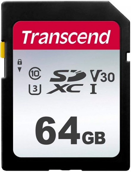 Карта памяти Transcend SDXC 64Gb Class 10)UHS-I (TS64GSDC300S)