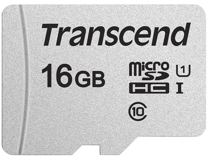Сard de memorie Transcend MicroSD 16Gb Class 10 UHS-I (TS16GUSD300S)