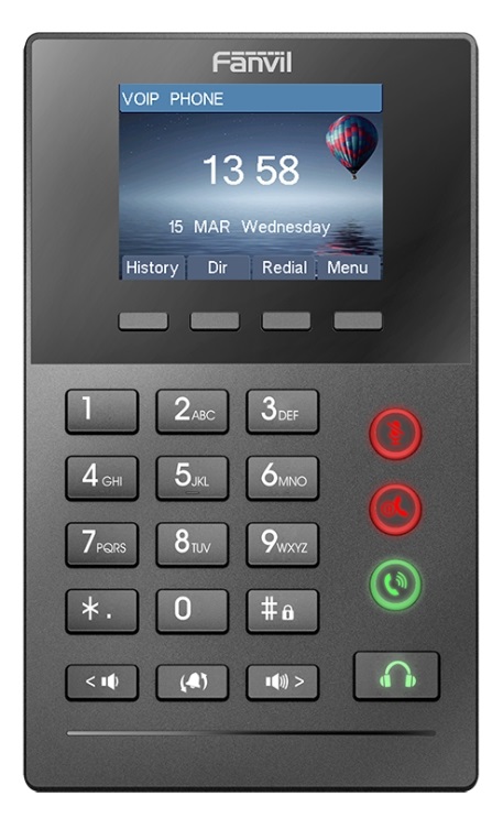 Fanvil X2P Black, Professional Call Center Phone with PoE and Color Display