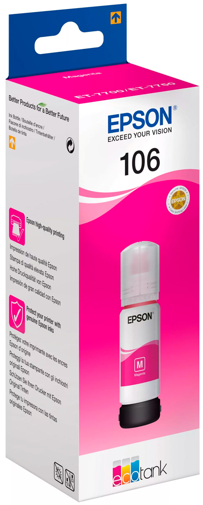 Контейнер с чернилами Epson 106 EcoTank Magenta Ink Bottle (C13T00R340)