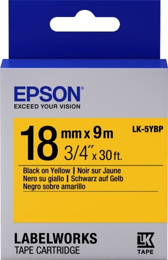 Лента для принтера этикеток Epson C53S655003 Black/Yellow