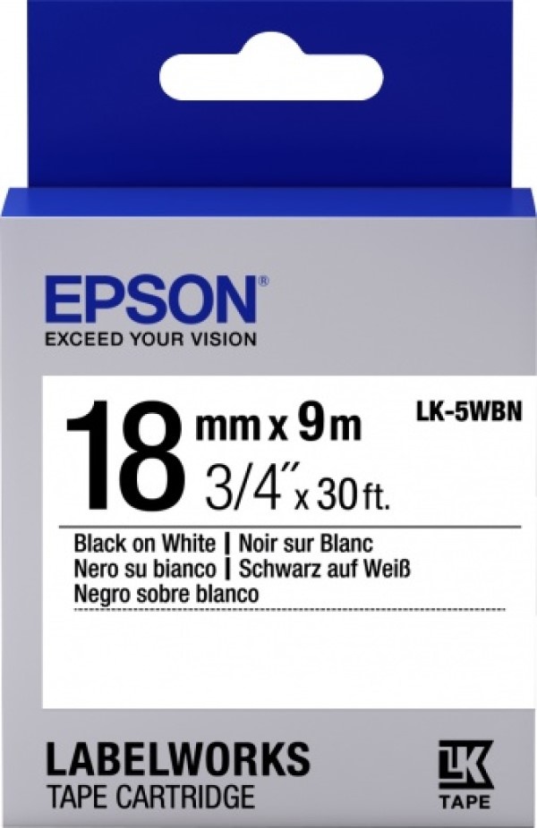 Panglică de satin Epson LK5WBN (C53S655006)