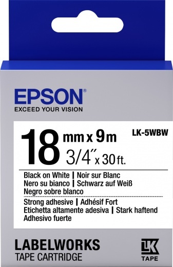 Panglică pentru imprimantă de etichete Epson LK5WBW C53S655012