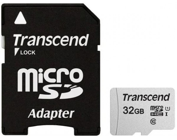 Карта памяти Transcend MicroSDX 32Gb Class 10 UHS-I U1+SD adapter (TS32GUSD350V)