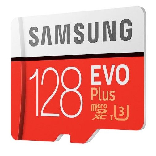 Карта памяти Samsung MicroSD EVO Plus 128Gb Class 10 UHS-I U3 + SD adapter (MB-MC128KA)