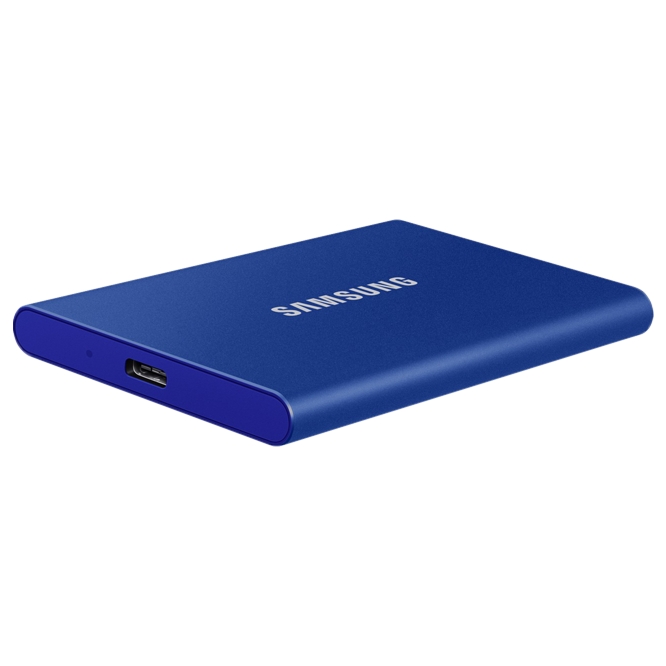 SSD portabil extern Samsung Portable SSD T7, 500 GB, Albastru (MU-PC500H/WW)