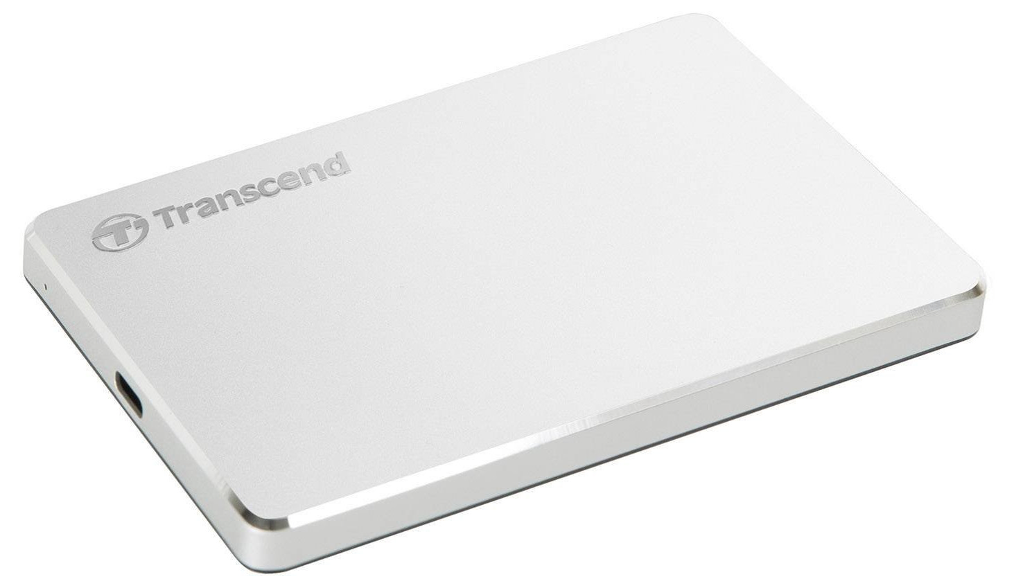 Внешний портативный жесткий диск Transcend StoreJet 25C3S, 1 TB, Серебристый (TS1TSJ25C3S)