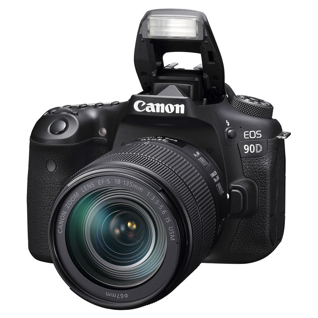 Зеркальный фотоаппарат Canon EOS 90D + EF-S 18-135 IS, Чёрный