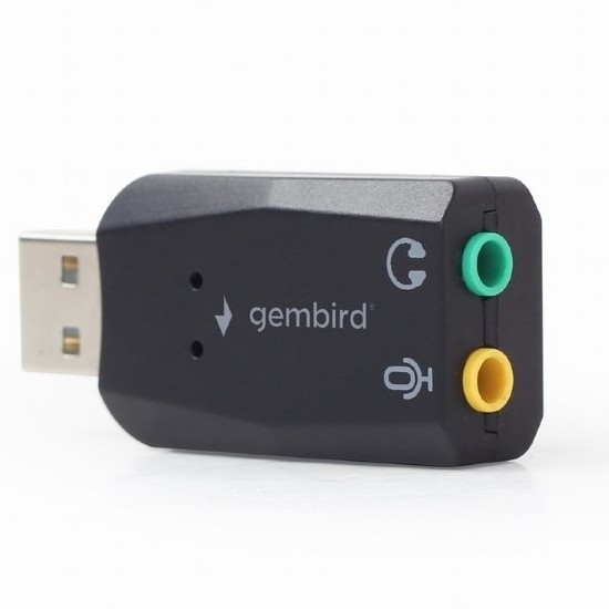Sound Card Gembird SC-USB2.0-01, USB, 2x3.5 mm sockets: stereo output, microphone mono input