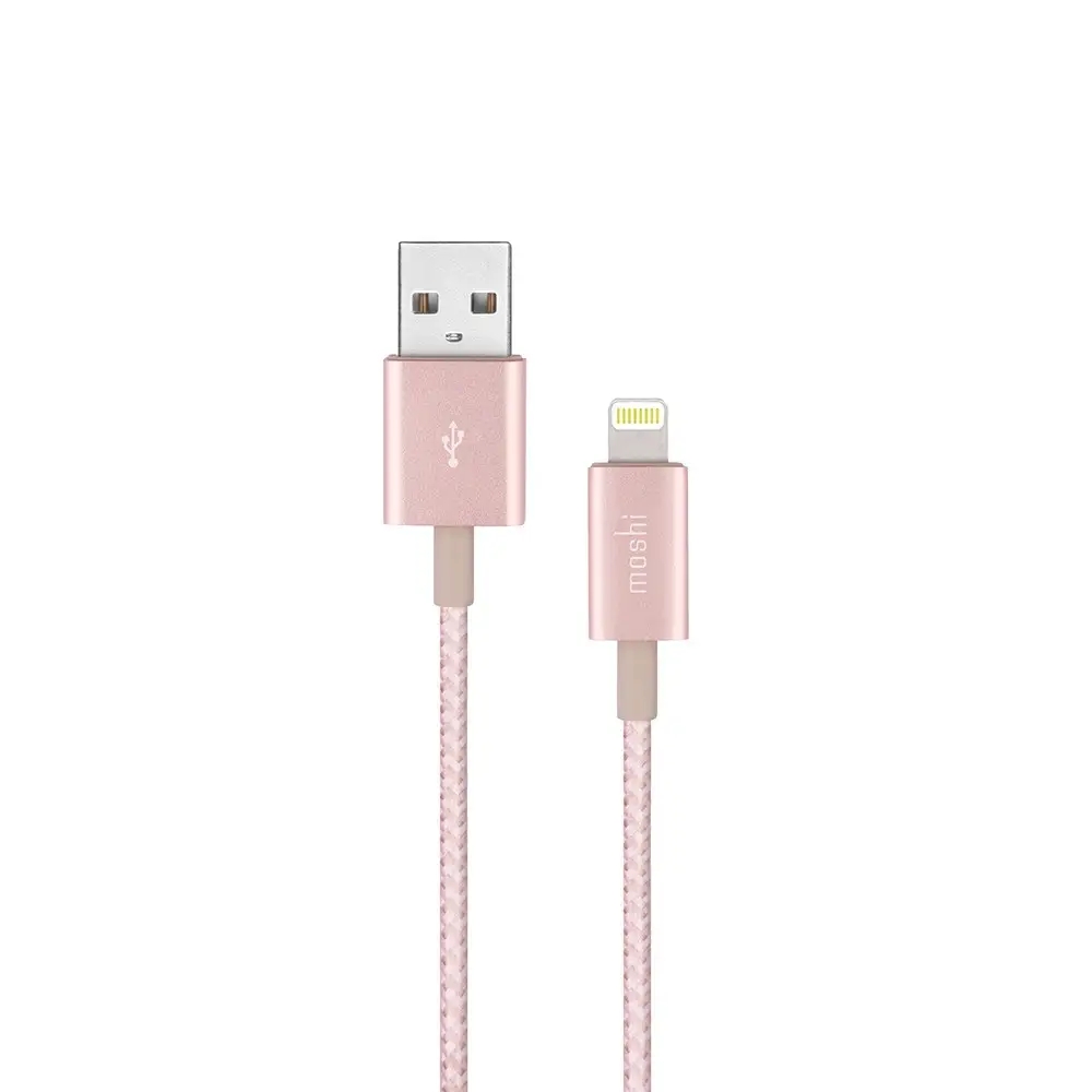 Cablu încărcare și sincronizare Moshi iPhone Lighting USB Cable, Lightning/USB Type-A, 1,2m, Roz