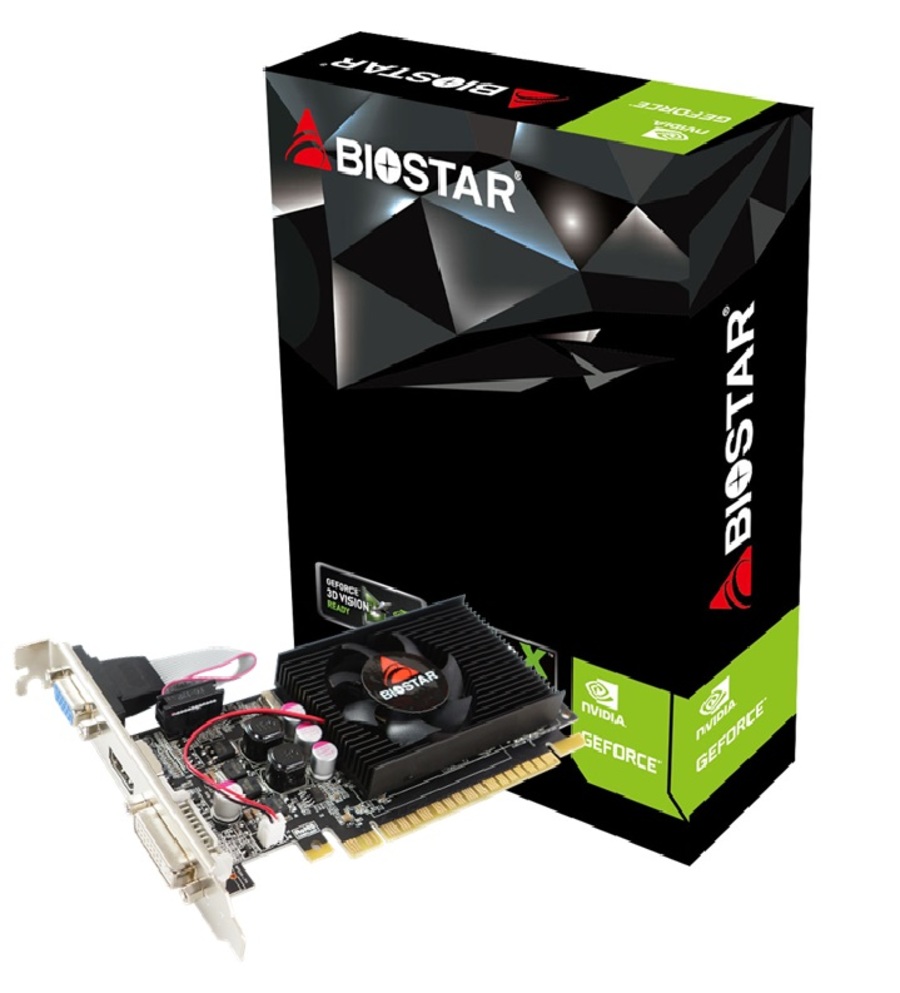 BIOSTAR GeForce GT610 2GB SDDR3, 64bit, 700/1333Mhz, 1xVGA, 1xDVI, 1xHDMI, Single fan, Low profile, Retail (VN6103THX6)