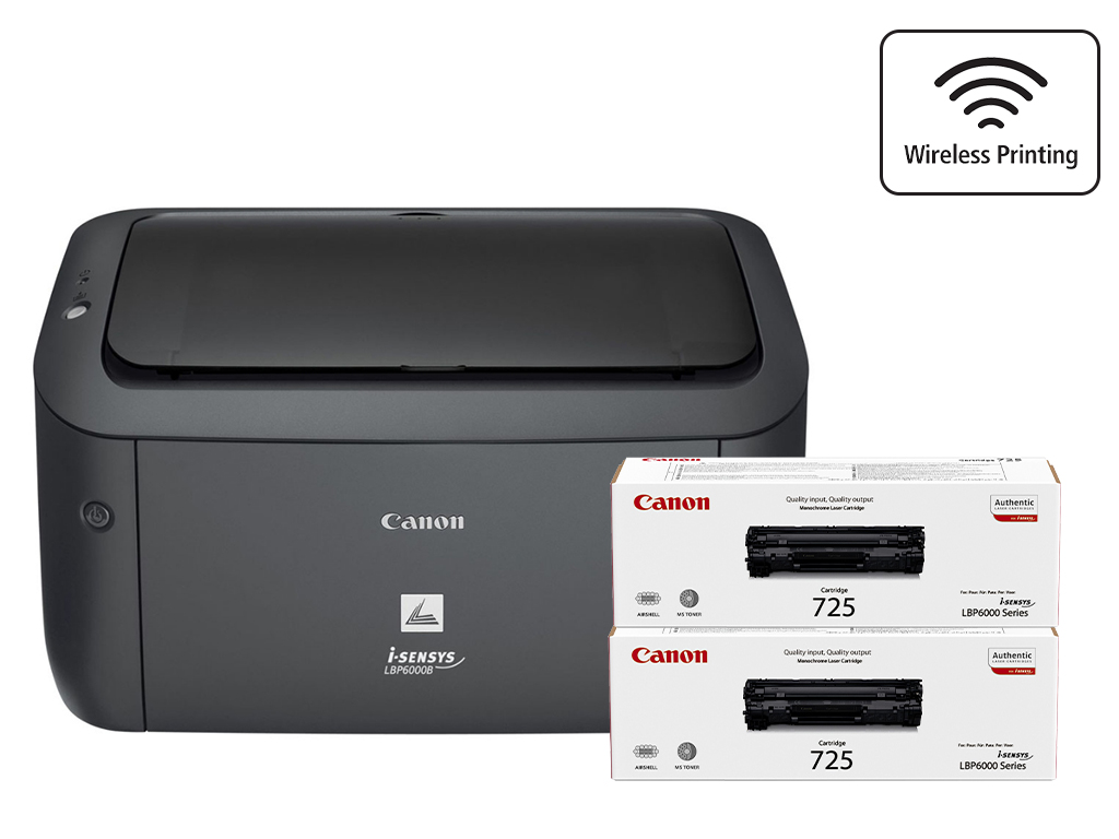 Imprimanta Monocrom Canon i-Sensys LBP6030B Bundle (+2 x CRG725) / A4 / Black