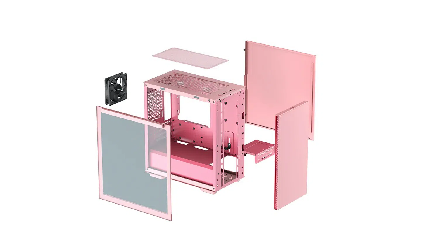 Корпус DEEPCOOL MACUBE 110 PINK / w/oPSU / Side-Window / 1x 120mm fan / ATX / Pink