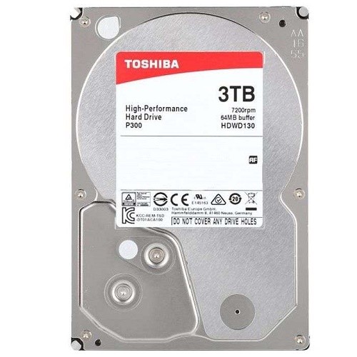 3.5" HDD 3.0TB Toshiba HDWD130UZSVA P300, Desktop™, CMR Drive, 7200rpm, 64MB, SATAIII