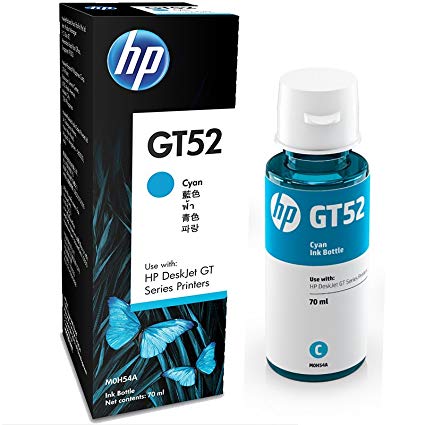 HP GT52 Cyan Original Ink Bottle (~8,000 pages), (for HP Ink Tank 115, HP Ink Tank 315/319, HP Ink Tank Wireless 415/419, DeskJet G5810/G5820)