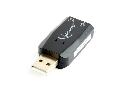 Gembird SC-USB2.0-01 "Virtus Plus" USB Sound Card, connectors: USB A-type male, 3.5mm stereo headphone jack, 3.5mm microphone input jack, 3.5 mm line-in jack, CMedia CM108B
