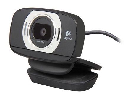 Logitech HD WebCam C615, Microphone(noise reduction), HD 720p video calls & Full HD 1080p recording, up to 8 Megapixel images, Logitech Fluid Crystal™ Technology with Autofocus, fold-and-go design, fits laptops, LCD or CRT monitors, USB 2.0