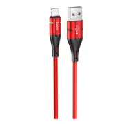 HOCO U93 Shadow charging data cable for Lightning Red