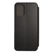 Flip case Smooth/plain leather for Samsung Galaxy Black