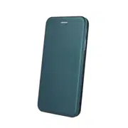 Flip case Smooth/plain leather for Samsung Green