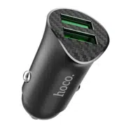 HOCO Z39 Farsighted dual port QC3.0 car charger Black