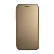 Flip case Smooth/plain leather for Samsung Galaxy Gold