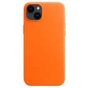 Leather Case Magsafe Orange for iPhone 14 Series