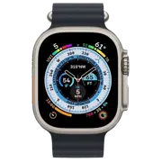 Apple Watch Ultra GPS + Cellular 49mm Titanium Case Midnight Ocean Band MQF63