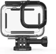 GoPro Protective Housing (HERO9, 10, 11 Black) - is rugged and waterproof right out of the box, but this housing handles anything you can throw at it. It protects from dirt and flying debris, and it’s waterproof down to 60m for deep-water diving.