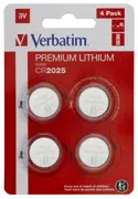 Батарейка Verbatim CR2025, 4шт (49532)