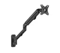Monitor wall mount arm for 1 monitor up to 27" Gembird MA-WA1-02, Adjustable wall display mounting arm (rotate, tilt, swivel), VESA 75/100, up to 9 kg, black