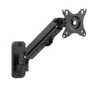 Monitor wall mount arm for 1 monitor up to 27" Gembird MA-WA1-01, Adjustable wall display mounting arm (rotate, tilt, swivel), VESA 75/100, up to 9 kg, black