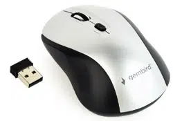 Mouse Gembird MUSW-4B-02-BS Black/Silver