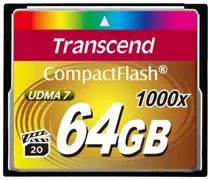Карта памяти Transcend CompactFlash 64Gb 1000X (TS64GCF1000)