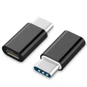 Адаптеры Cablexpert A-USB2-CMmF-01, Micro-USB/Type-C, 0,3м, Чёрный