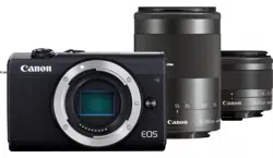 Aparat foto Canon EOS M200 + 15-45 IS STM + 55-200 IS STM Black
