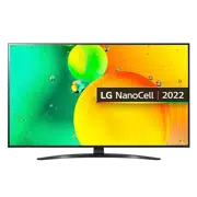 43" Nanocell SMART Телевизор LG 43NANO766QA, 3840x2160 4K UHD, webOS, Чёрный